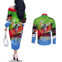 Eritrea Martyrs Live In Our Hearts Couples Matching Off The Shoulder Long Sleeve Dress and Long Sleeve Button Shirt