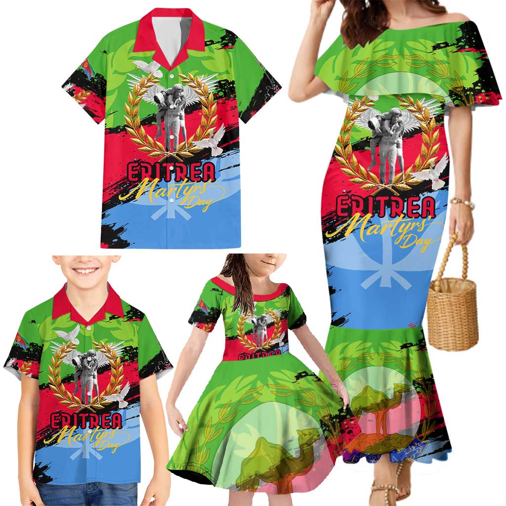Eritrea Martyrs Live In Our Hearts Family Matching Mermaid Dress and Hawaiian Shirt
