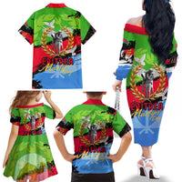 Eritrea Martyrs Live In Our Hearts Family Matching Off The Shoulder Long Sleeve Dress and Hawaiian Shirt
