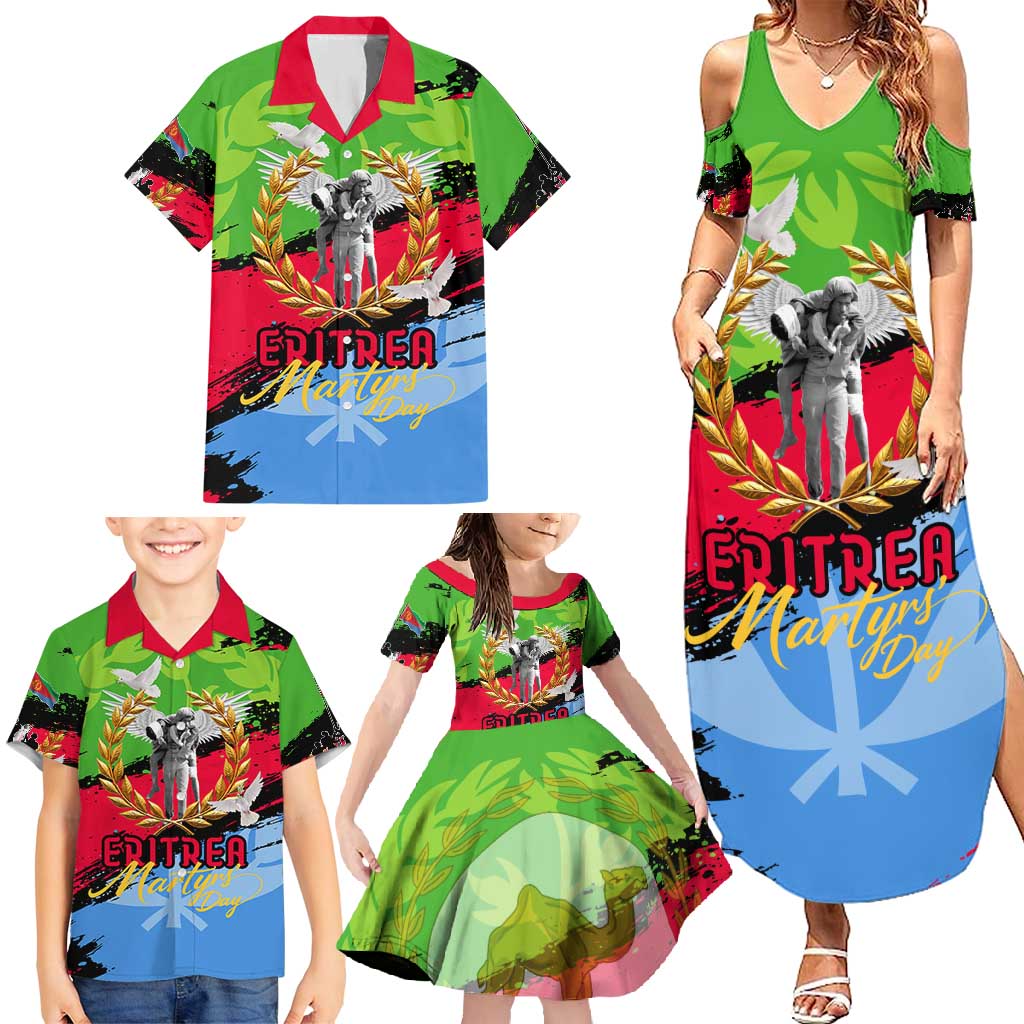 Eritrea Martyrs Live In Our Hearts Family Matching Summer Maxi Dress and Hawaiian Shirt