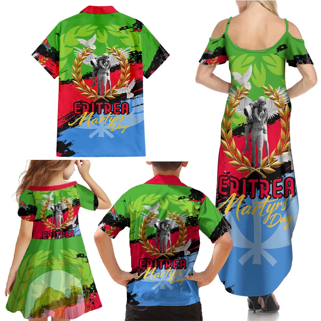 Eritrea Martyrs Live In Our Hearts Family Matching Summer Maxi Dress and Hawaiian Shirt