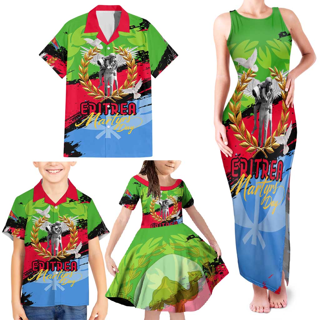 Eritrea Martyrs Live In Our Hearts Family Matching Tank Maxi Dress and Hawaiian Shirt