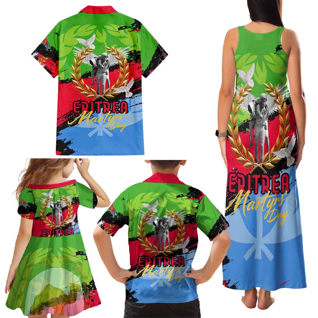 Eritrea Martyrs Live In Our Hearts Family Matching Tank Maxi Dress and Hawaiian Shirt