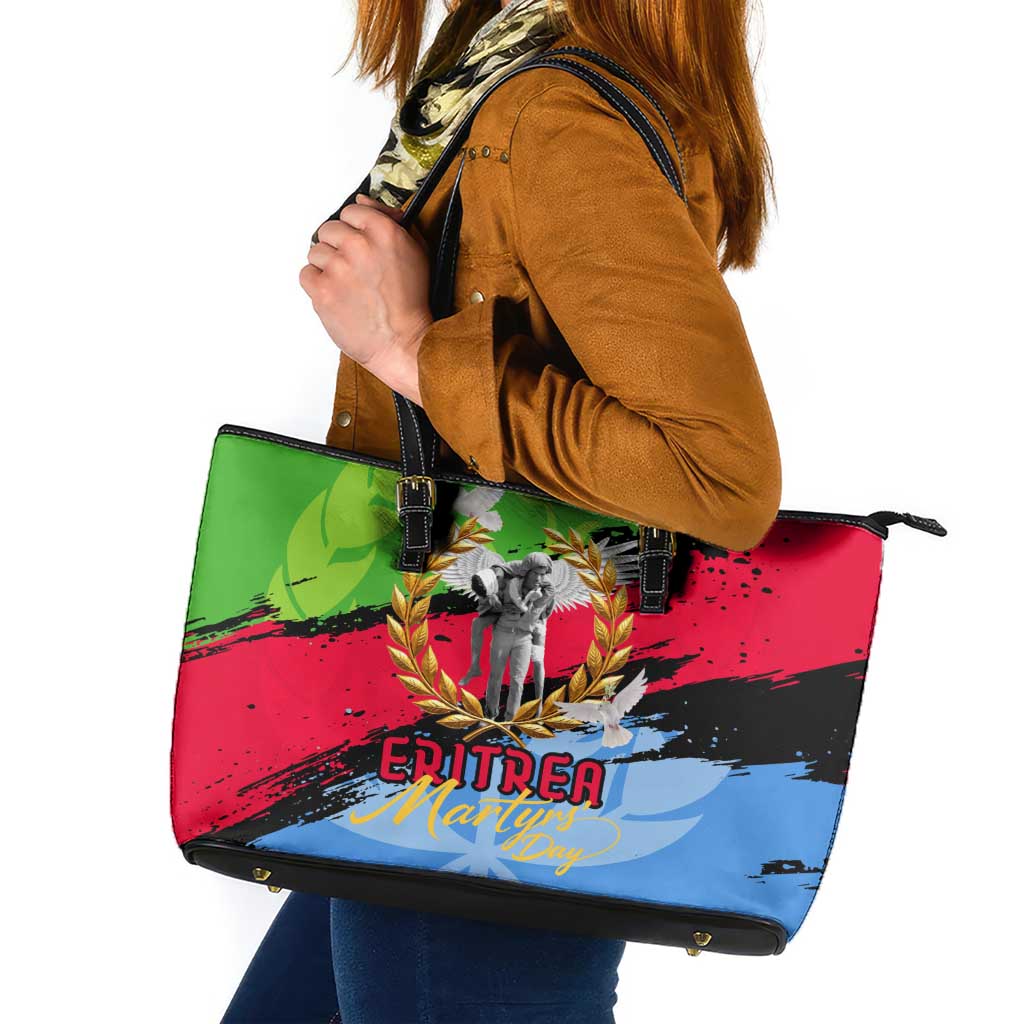 Eritrea Martyrs Live In Our Hearts Leather Tote Bag
