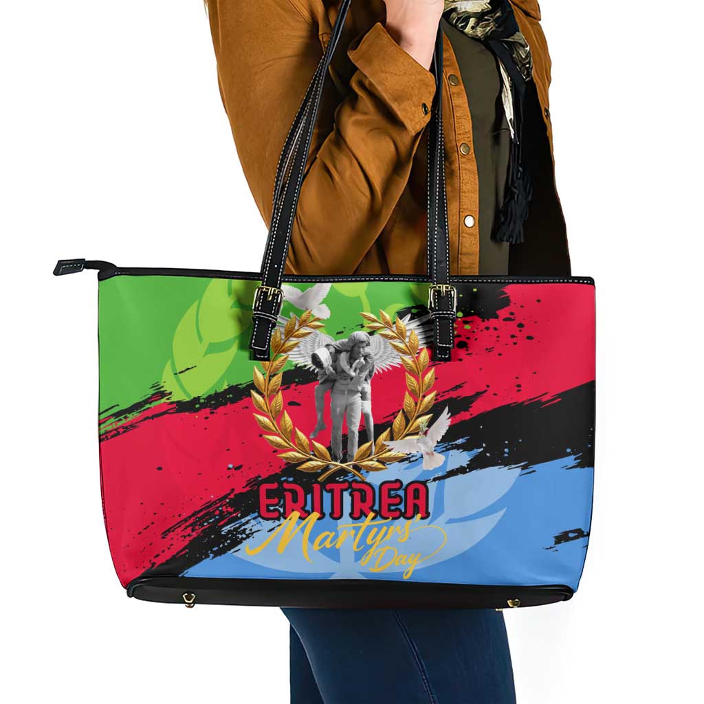 Eritrea Martyrs Live In Our Hearts Leather Tote Bag
