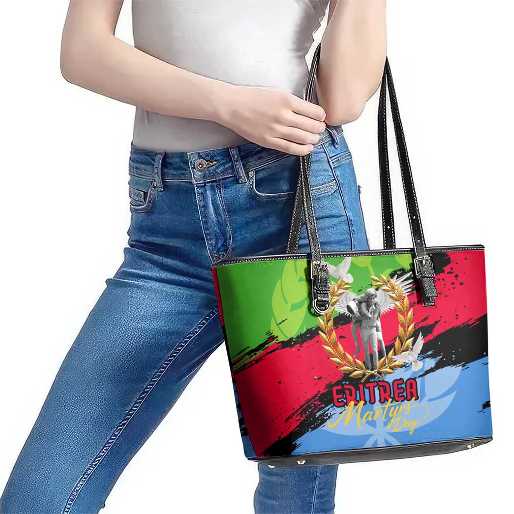 Eritrea Martyrs Live In Our Hearts Leather Tote Bag