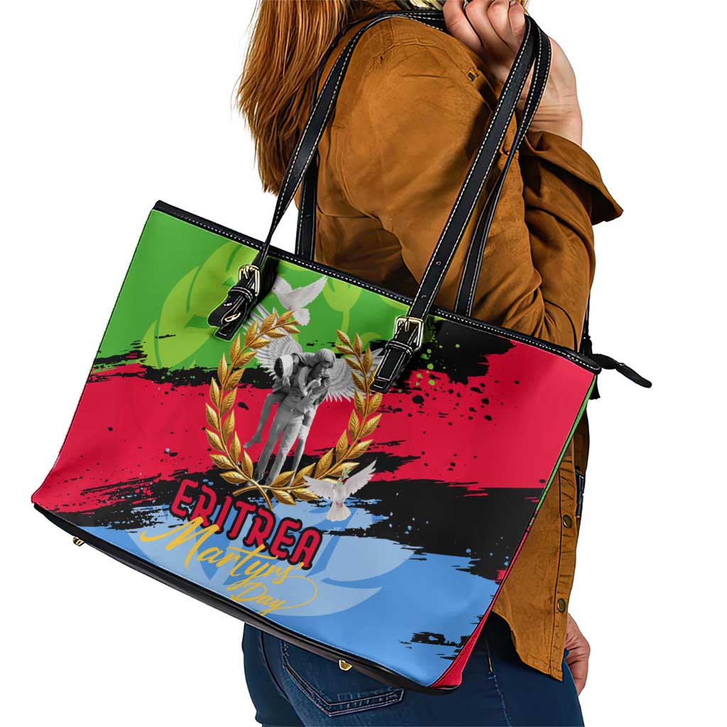 Eritrea Martyrs Live In Our Hearts Leather Tote Bag