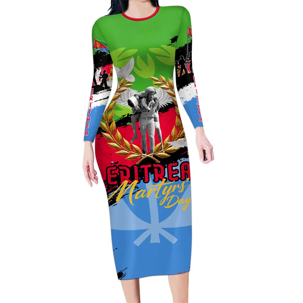 Eritrea Martyrs Live In Our Hearts Long Sleeve Bodycon Dress