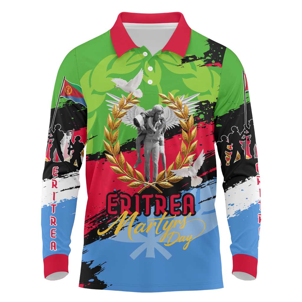 Eritrea Martyrs Live In Our Hearts Long Sleeve Polo Shirt
