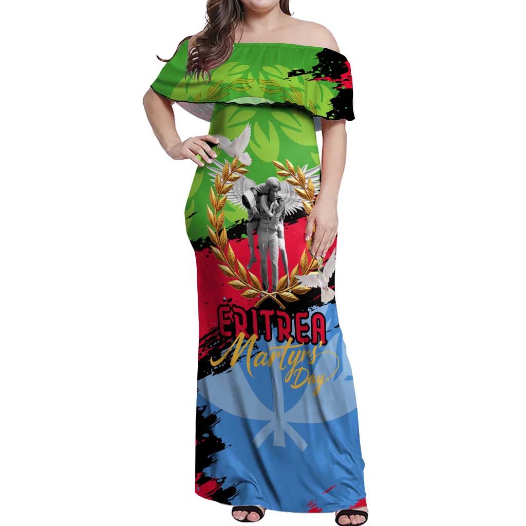 Eritrea Martyrs Live In Our Hearts Off Shoulder Maxi Dress