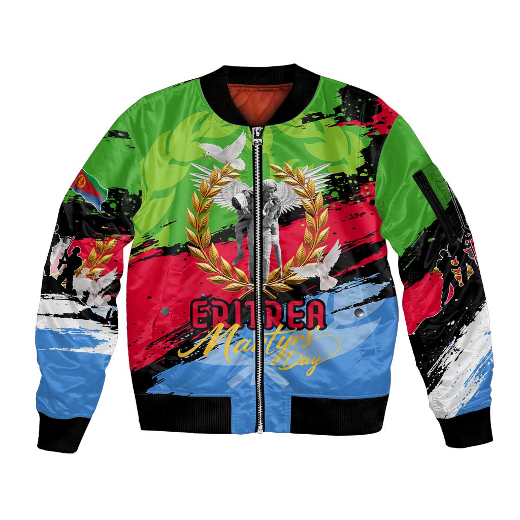 Eritrea Martyrs Live In Our Hearts Sleeve Zip Bomber Jacket