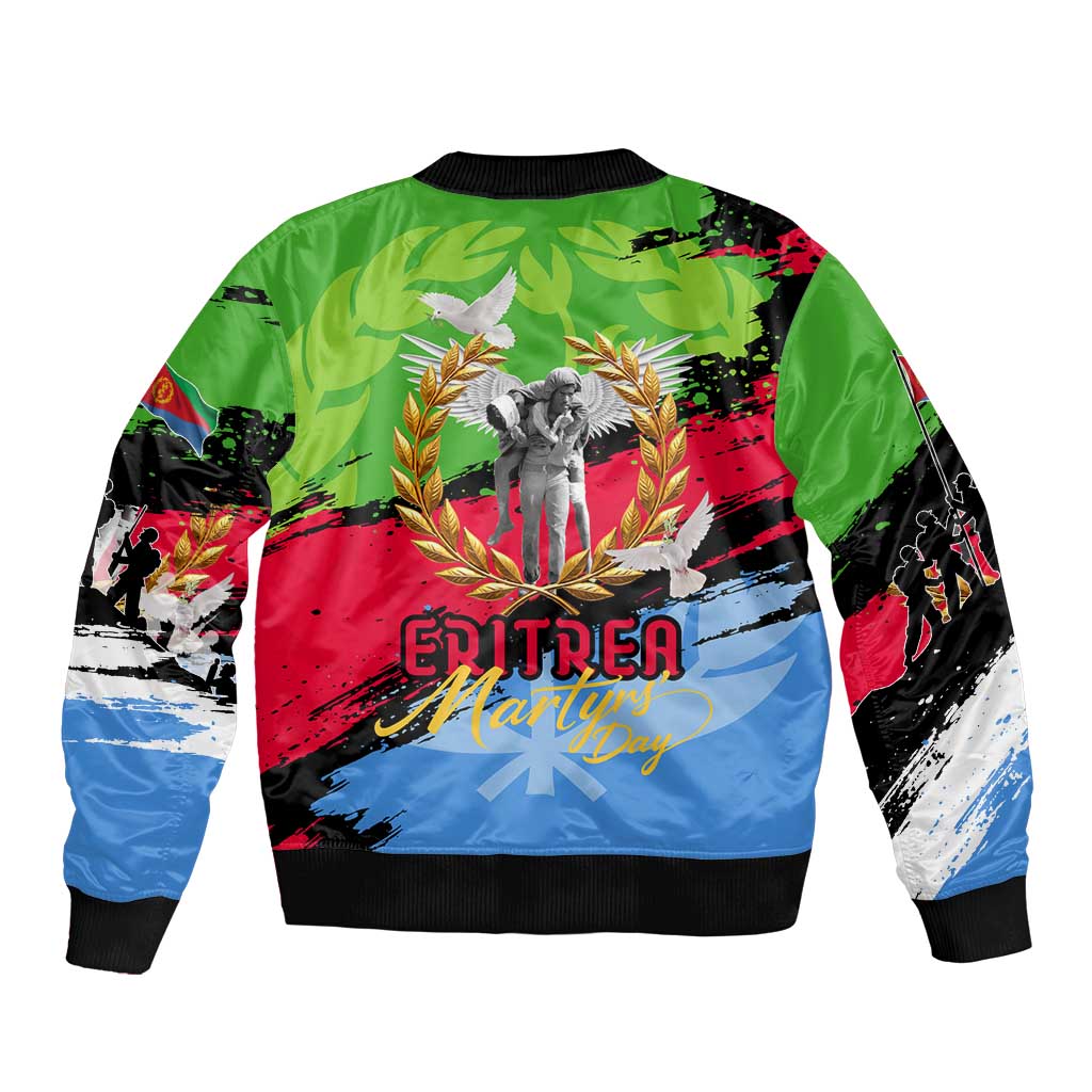 Eritrea Martyrs Live In Our Hearts Sleeve Zip Bomber Jacket