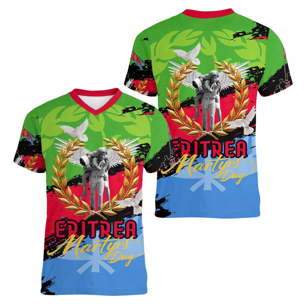 Eritrea Martyrs Live In Our Hearts Women V-Neck T-Shirt