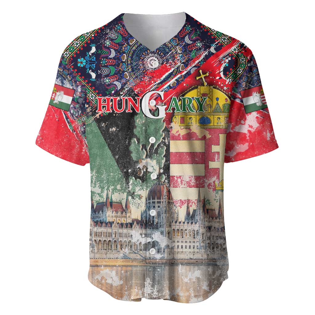 Hungary One Flag One Heart Baseball Jersey Heritage in Colors