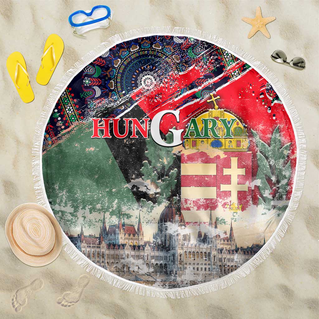 Hungary One Flag One Heart Beach Blanket Heritage in Colors