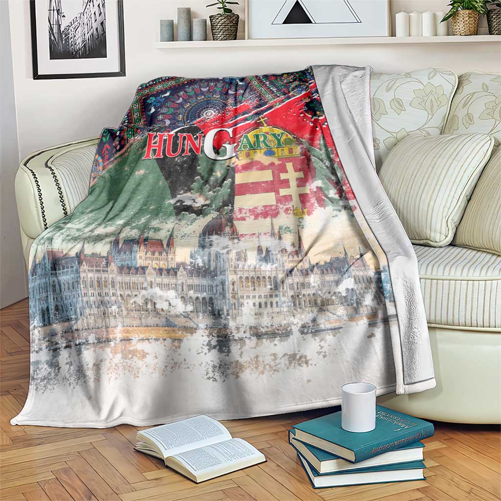 Hungary One Flag One Heart Blanket Heritage in Colors