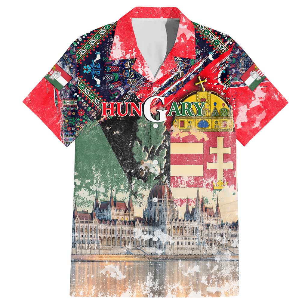 Hungary One Flag One Heart Hawaiian Shirt Heritage in Colors