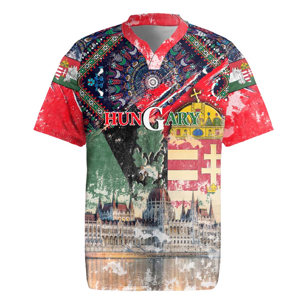 Hungary One Flag One Heart Rugby Jersey Heritage in Colors