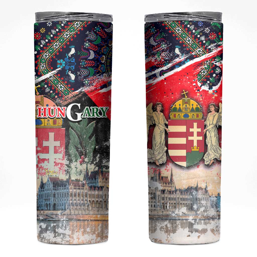 Hungary One Flag One Heart Skinny Tumbler Heritage in Colors