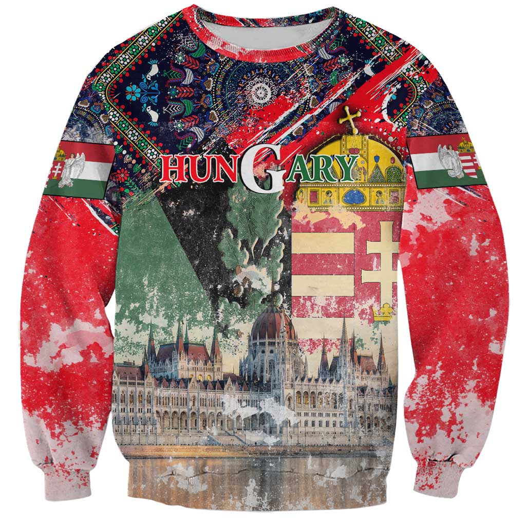 Hungary One Flag One Heart Sweatshirt Heritage in Colors