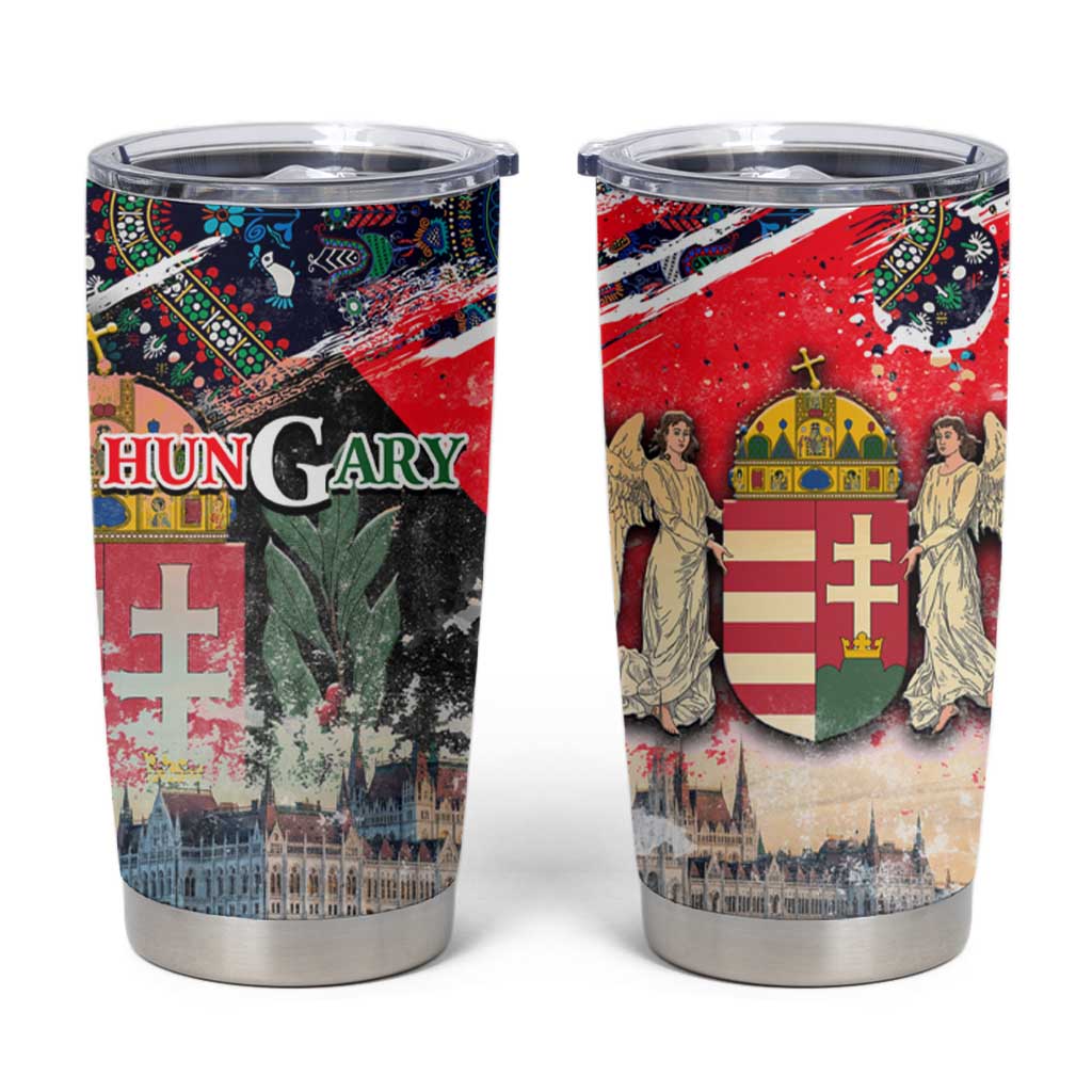 Hungary One Flag One Heart Tumbler Cup Heritage in Colors