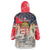 Hungary One Flag One Heart Wearable Blanket Hoodie Heritage in Colors