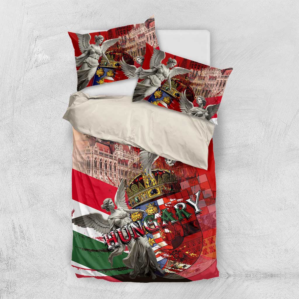 Hungary Bedding Set Crowned with History Guarded by Angels