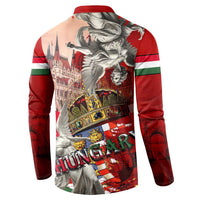 Hungary Button Sweatshirt Crowned with History Guarded by Angels