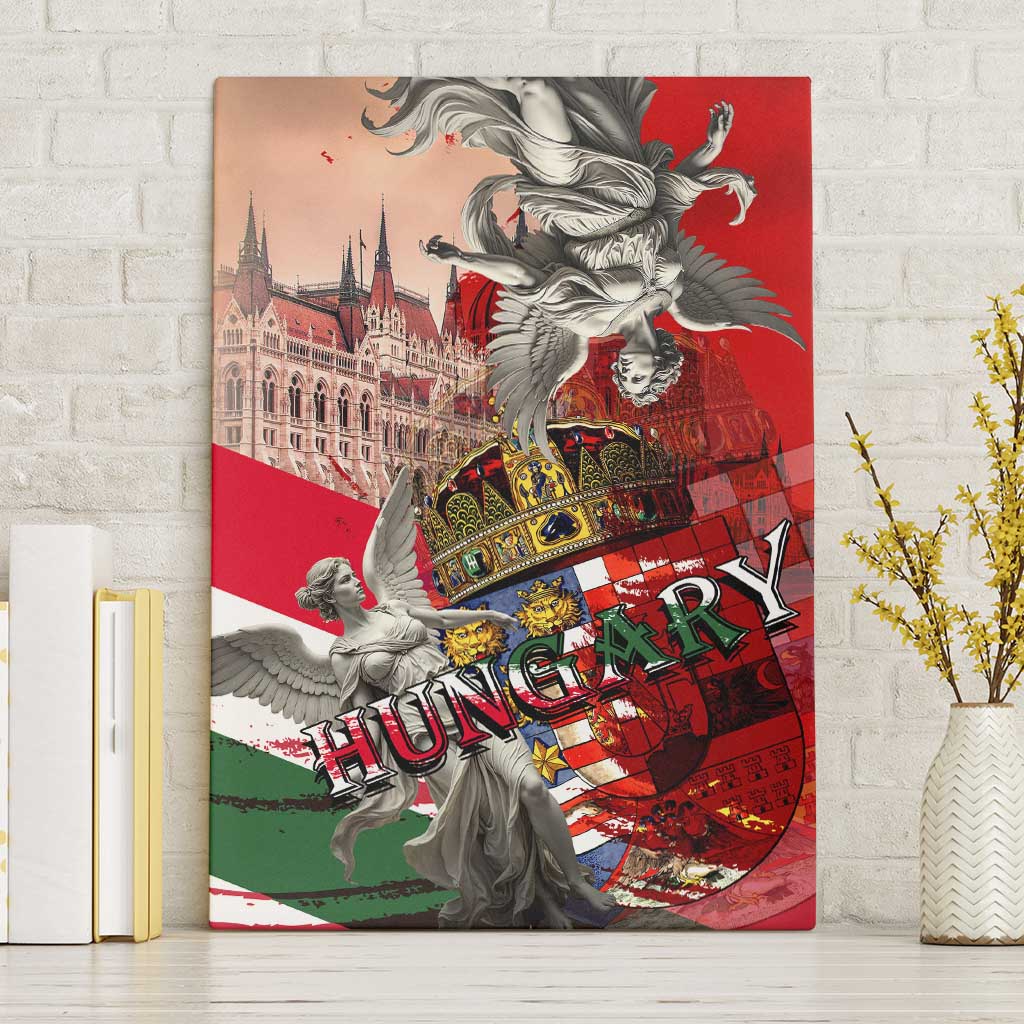 Hungary Canvas Wall Art Crowned with History Guarded by Angels
