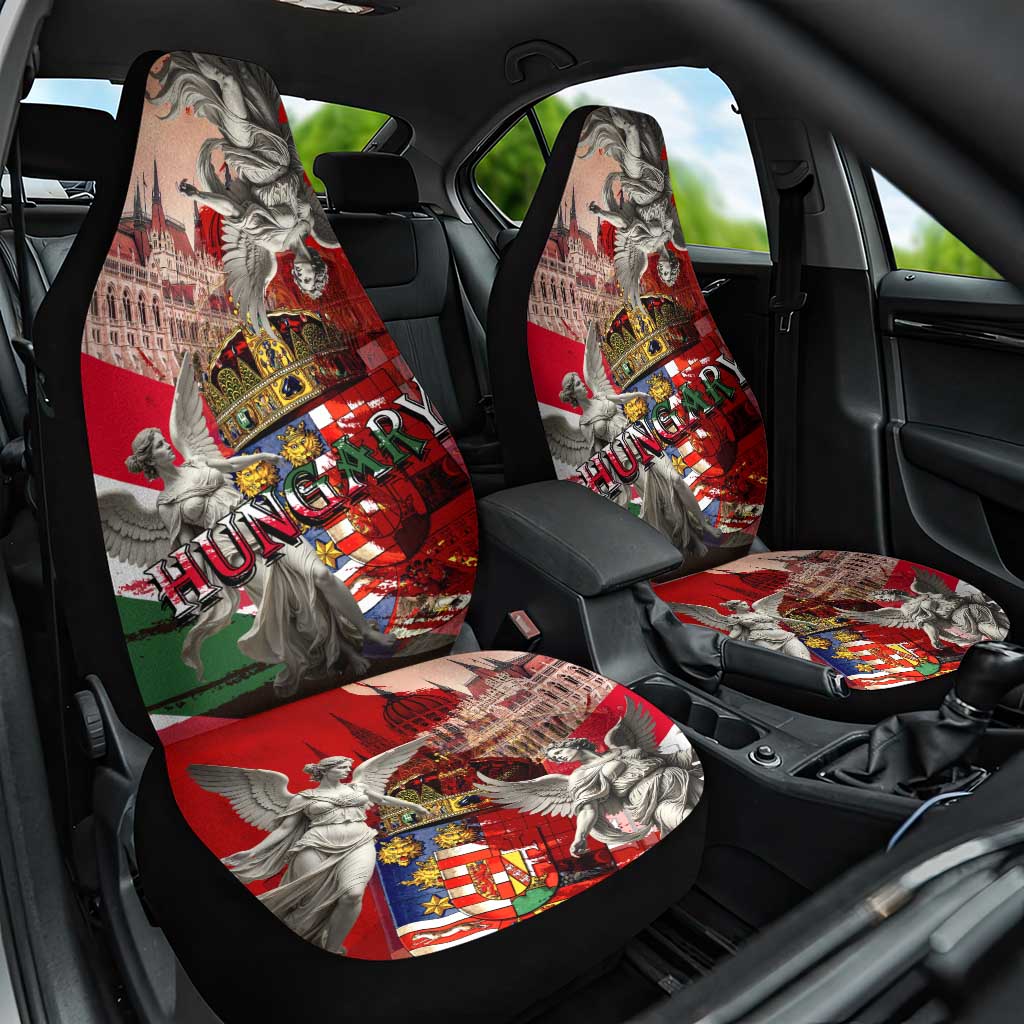 Hungary Car Seat Cover Crowned with History Guarded by Angels