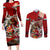 Hungary Couples Matching Long Sleeve Bodycon Dress and Long Sleeve Button Shirt Crowned with History Guarded by Angels