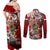 Hungary Couples Matching Off Shoulder Maxi Dress and Long Sleeve Button Shirt Crowned with History Guarded by Angels