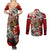 Hungary Couples Matching Summer Maxi Dress and Long Sleeve Button Shirt Crowned with History Guarded by Angels