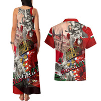 Hungary Couples Matching Tank Maxi Dress and Hawaiian Shirt Crowned with History Guarded by Angels