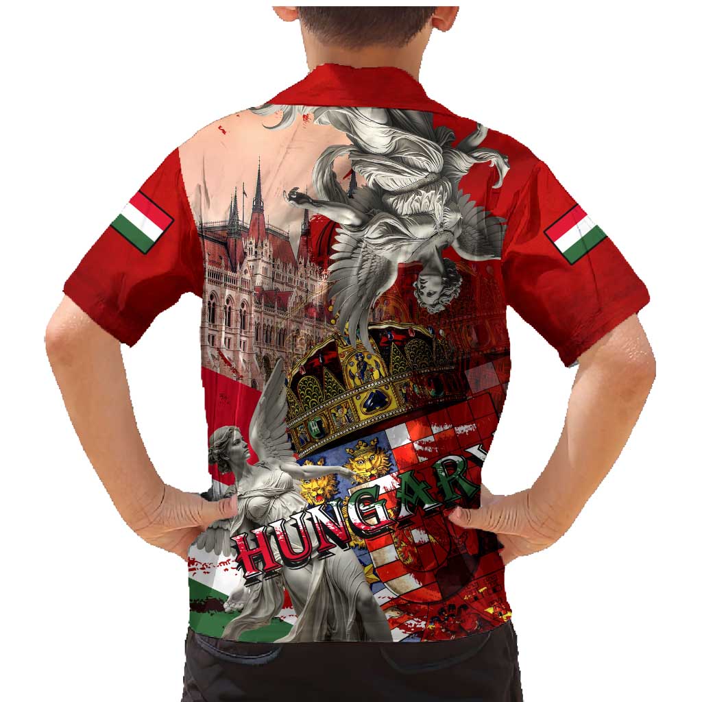 Hungary Family Matching Mermaid Dress and Hawaiian Shirt Crowned with History Guarded by Angels