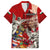 Hungary Family Matching Off The Shoulder Long Sleeve Dress and Hawaiian Shirt Crowned with History Guarded by Angels