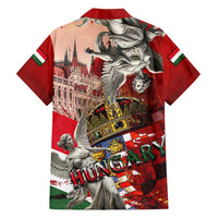 Hungary Family Matching Off Shoulder Short Dress and Hawaiian Shirt Crowned with History Guarded by Angels