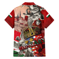 Hungary Family Matching Short Sleeve Bodycon Dress and Hawaiian Shirt Crowned with History Guarded by Angels