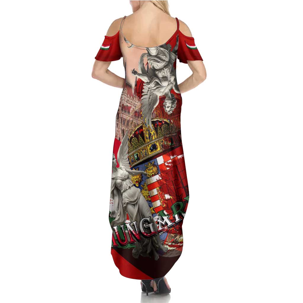 Hungary Family Matching Summer Maxi Dress and Hawaiian Shirt Crowned with History Guarded by Angels