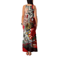 Hungary Family Matching Tank Maxi Dress and Hawaiian Shirt Crowned with History Guarded by Angels