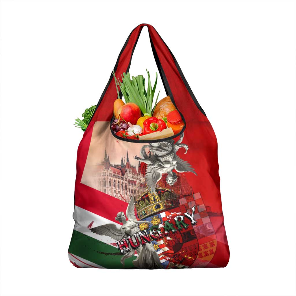 Hungary Grocery Bag Crowned with History Guarded by Angels