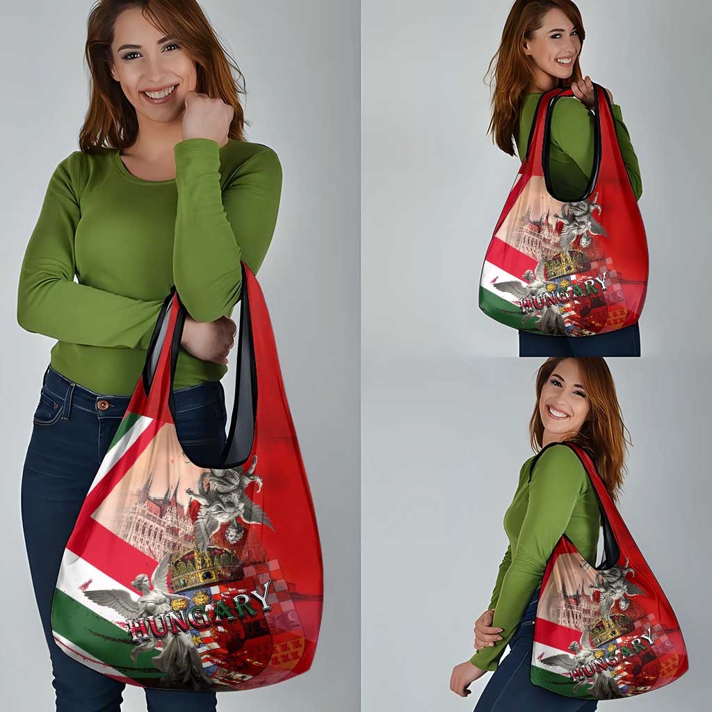 Hungary Grocery Bag Crowned with History Guarded by Angels