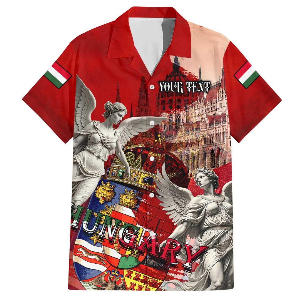 Hungary Hawaiian Shirt Crowned with History Guarded by Angels