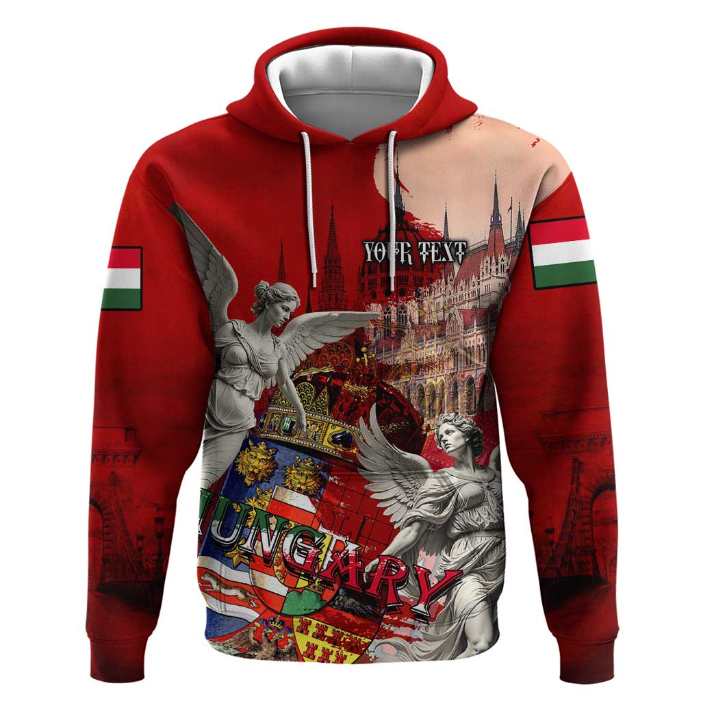 Hungary Hoodie Crowned with History Guarded by Angels