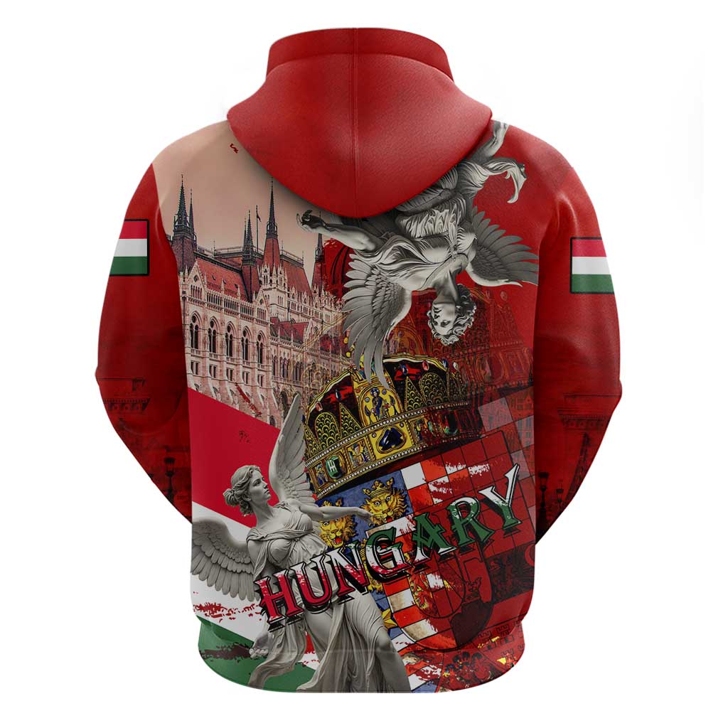 Hungary Hoodie Crowned with History Guarded by Angels
