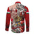 Hungary Long Sleeve Button Shirt Crowned with History Guarded by Angels