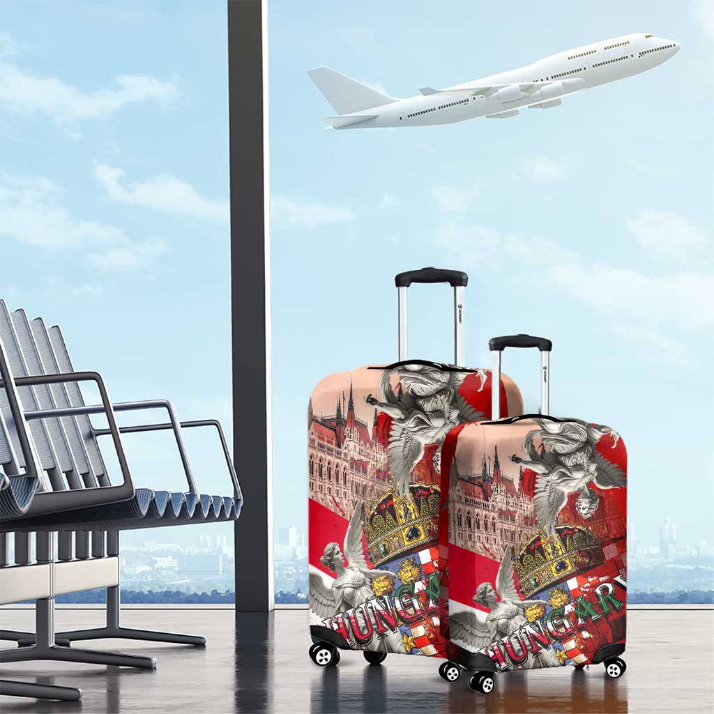Hungary Luggage Cover Crowned with History Guarded by Angels