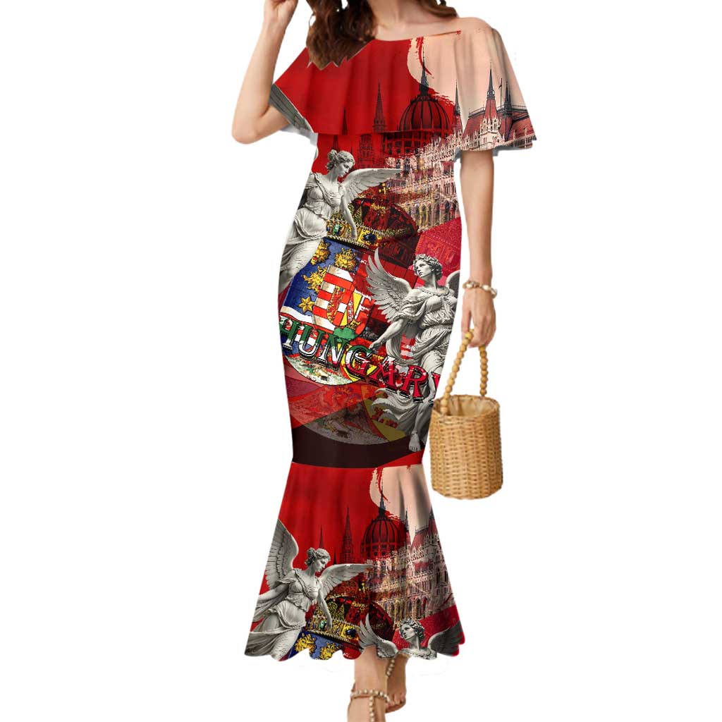 Hungary Mermaid Dress Crowned with History Guarded by Angels