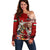 Hungary Off Shoulder Sweater Crowned with History Guarded by Angels