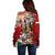 Hungary Off Shoulder Sweater Crowned with History Guarded by Angels